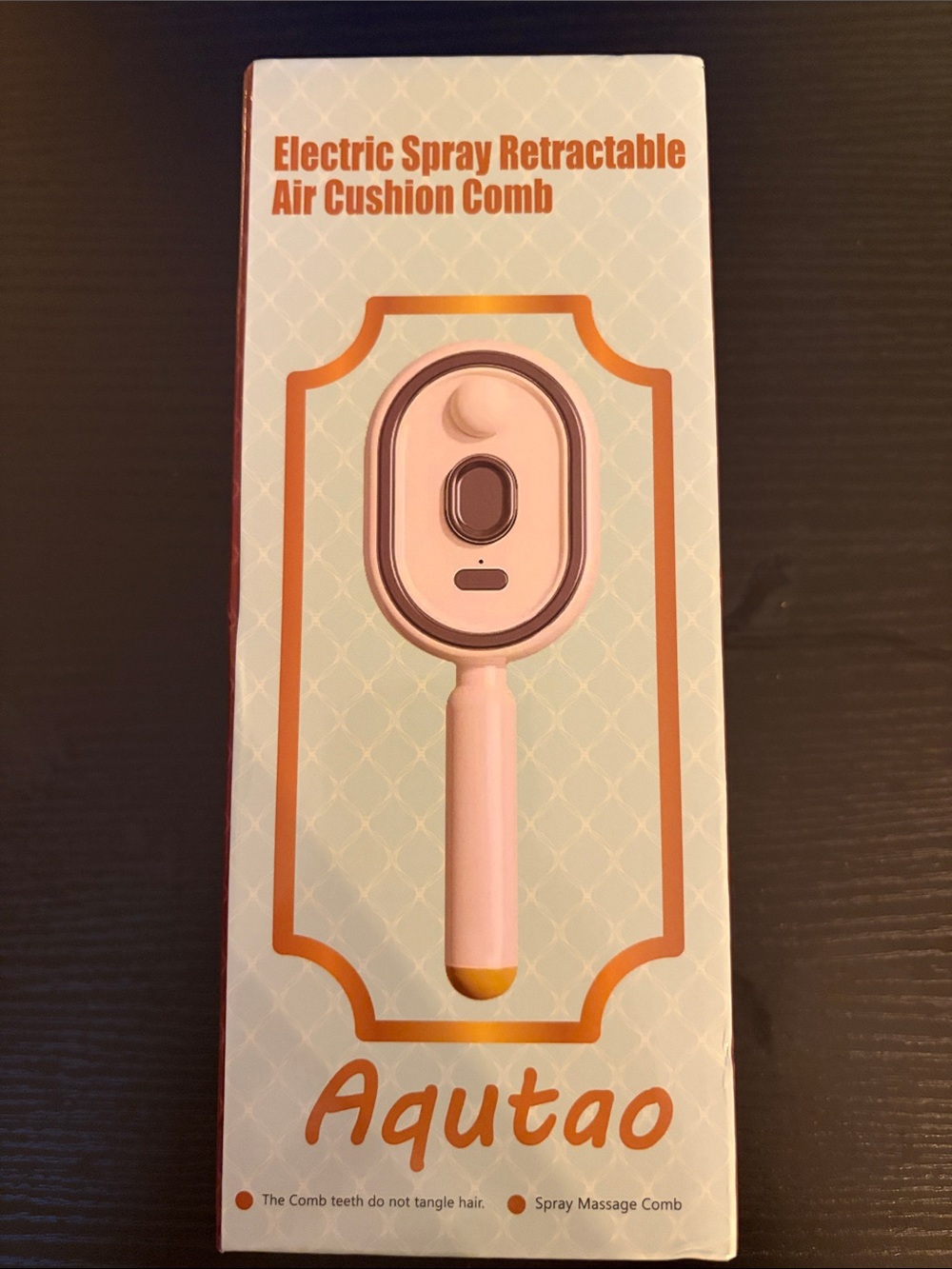 Pink Electric Spray Retractable Air Cushion Comb